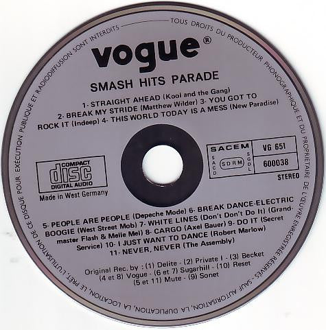 Various : Smash Hits Parade (CD, Comp)
