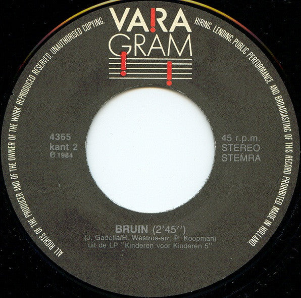 Kinderen voor Kinderen : Als Ik De Baas Zou Zijn (Van Het Journaal) (7", Single)