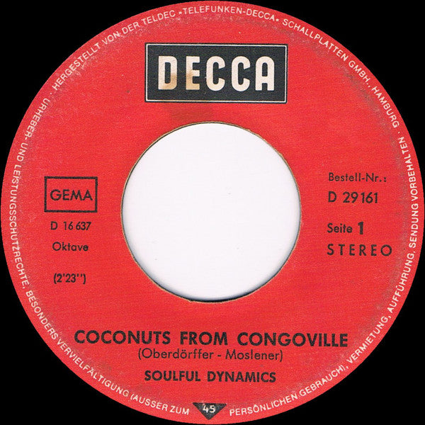 Soulful Dynamics : Coconuts From Congoville (7", Single)