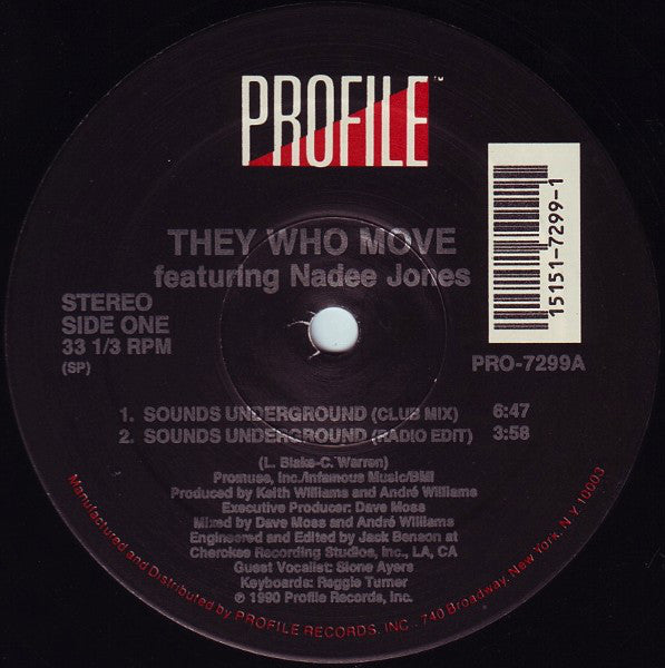 They Who Move Featuring Nadee Jones : Sounds Underground (12")
