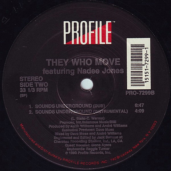 They Who Move Featuring Nadee Jones : Sounds Underground (12")