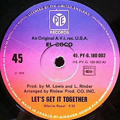 El Coco : Let's Get It Together / Fait Le Chat (12")