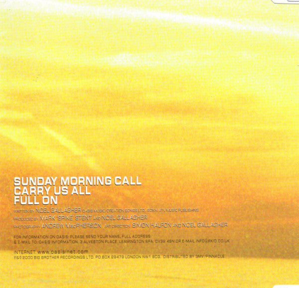 Oasis (2) : Sunday Morning Call (Minimax, Single)