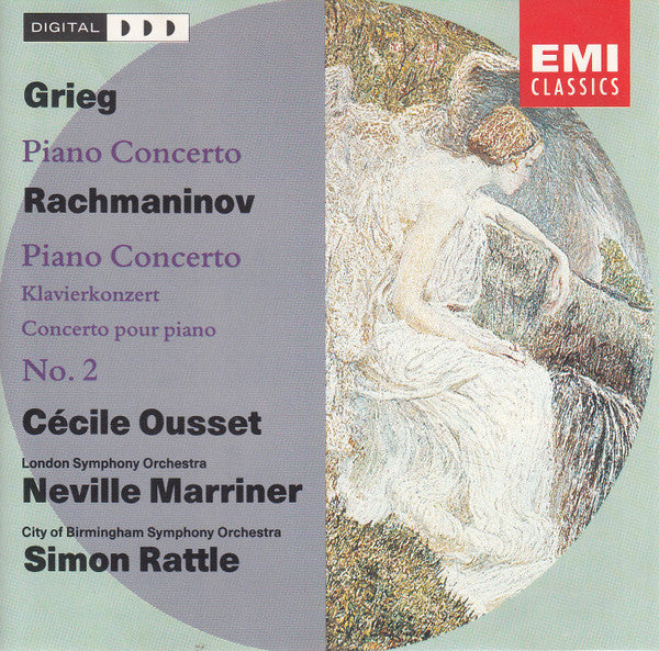 Edvard Grieg, Sergei Vasilyevich Rachmaninoff - Cécile Ousset, London Symphony Orchestra, Sir Neville Marriner, City Of Birmingham Symphony Orchestra, Sir Simon Rattle : Piano Concertos (CD, Comp)
