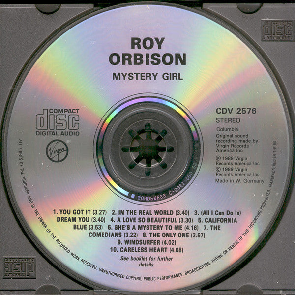 Roy Orbison : Mystery Girl (CD, Album, SON)