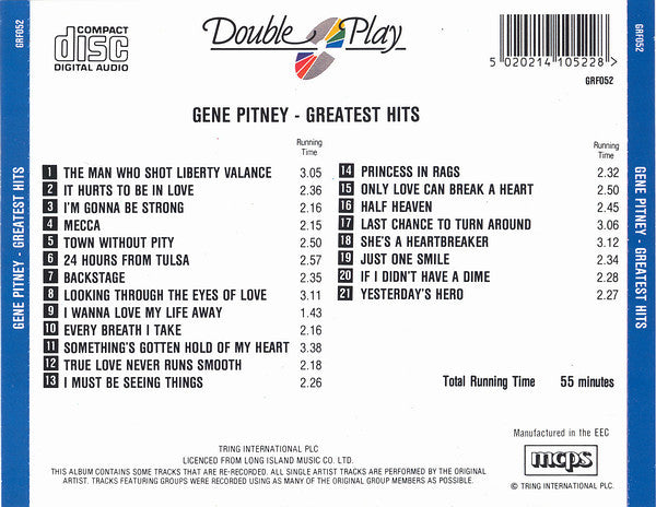Gene Pitney : Greatest Hits  (CD, Album, Comp)
