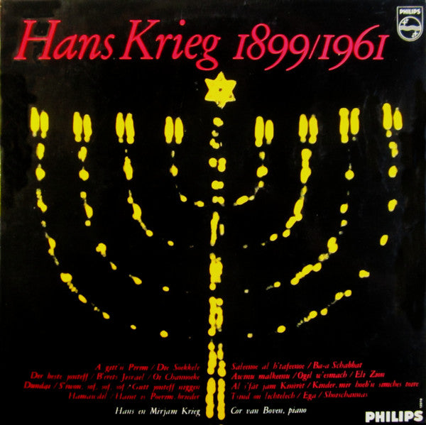 Hans Krieg : Hans Krieg 1899/1961 (LP, Album, Mono)