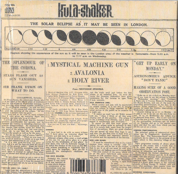 Kula Shaker : Mystical Machine Gun (CD, Single, Car)