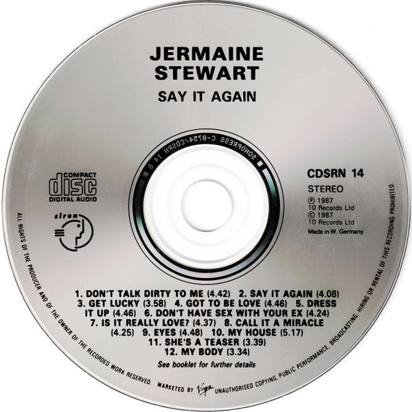 Jermaine Stewart : Say It Again (CD, Album)
