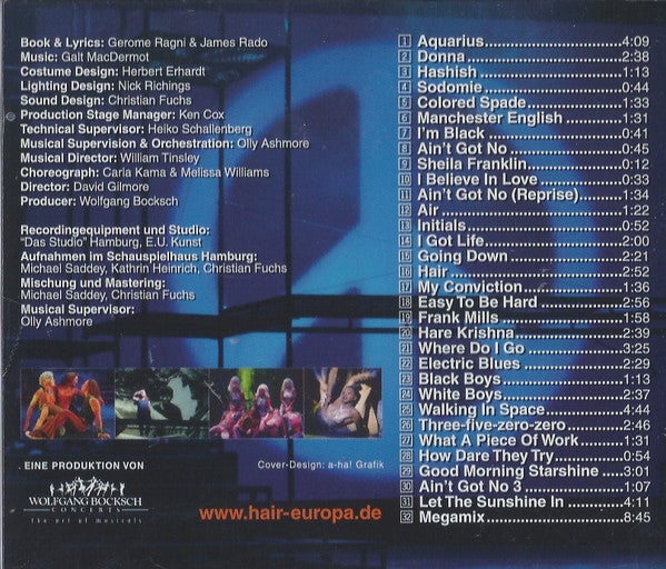 Various : Love & Rock Musical Hair - European Tour 2004 / 2005 Live (CD, Album)