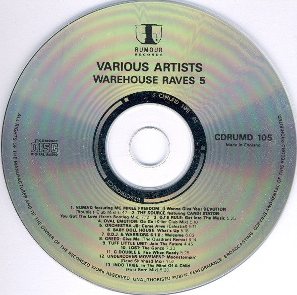 Various : Warehouse Raves 5 (CD, Comp)