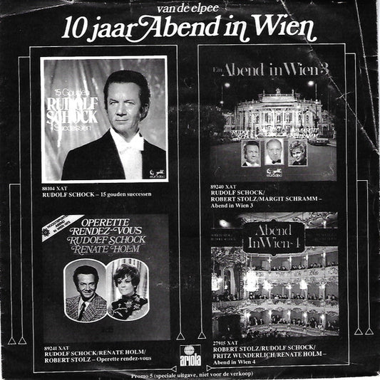 Renate Holm / Rudolf Schock : Van De LP: Hoogtepunten Uit 10 Jaar Abend In Wien (7", Single, Promo)