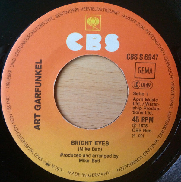 Art Garfunkel : Bright Eyes (7", Single)