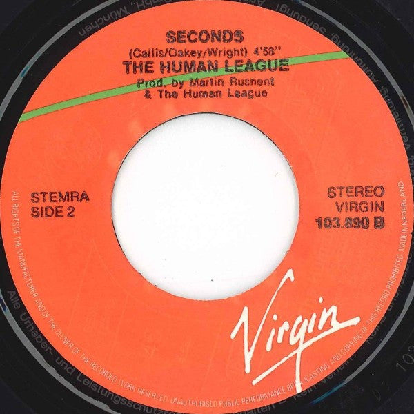 The Human League : Don't You Want Me / Seconds (7", Single)