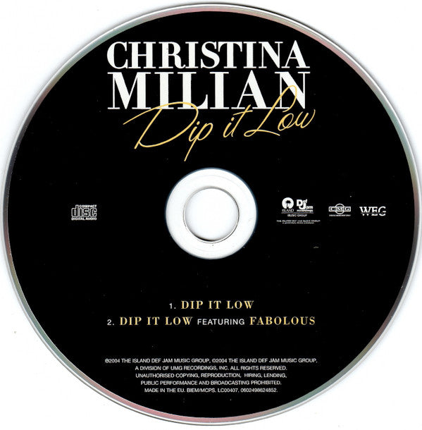 Christina Milian : Dip It Low (CD, Single, Car)