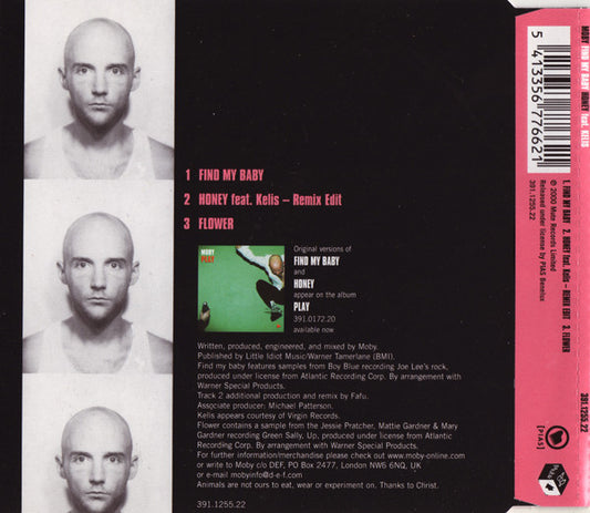 Moby / Moby Feat. Kelis : Find My Baby / Honey (CD, Maxi)