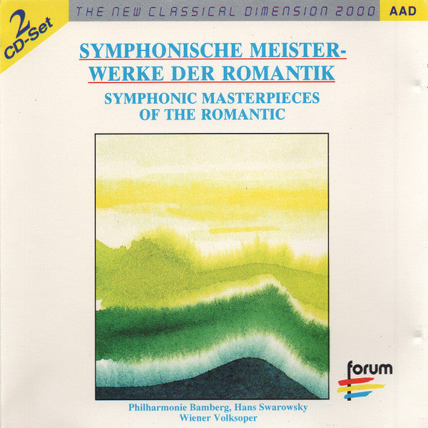 Franz Schubert, Robert Schumann, Bamberger Philharmoniker, Hans Swarowsky (2), Wiener Volksopernorchester (2) : Symphonische Meisterwerke Der Romantik = Symphonic Masterpieces Of The Romantic (2xCD, Comp, Gol)