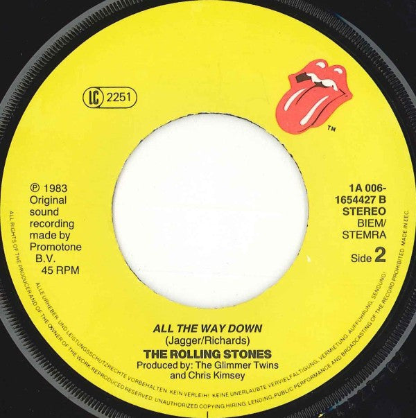 The Rolling Stones : Undercover Of The Night (7", Single)