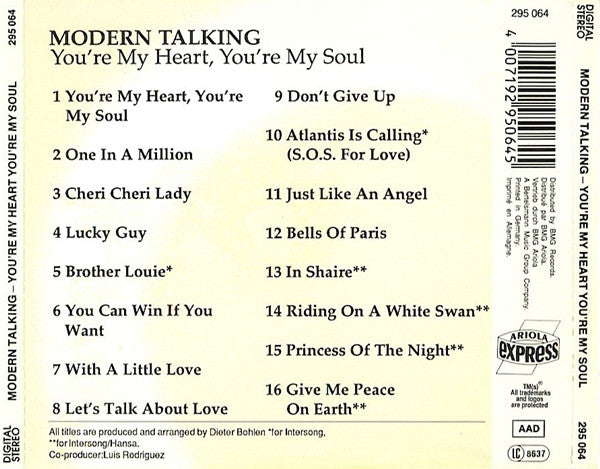 Modern Talking : You're My Heart, You're My Soul (CD, Comp)