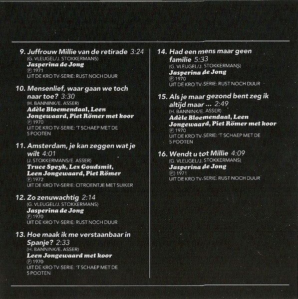 Various : De Leukste Liedjes Uit De KRO TV-series 't Schaep Met de 5 Pooten,  Citroentje Met Suiker & Rust Noch Duur (CD, Comp)