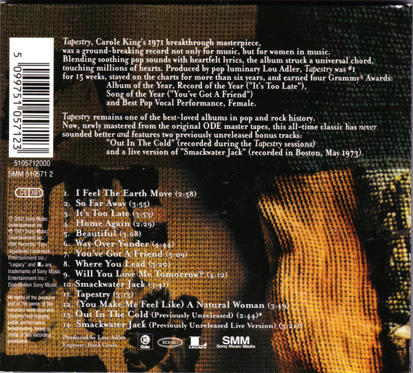 Carole King : Tapestry (CD, Album, RE, RM, Dig)