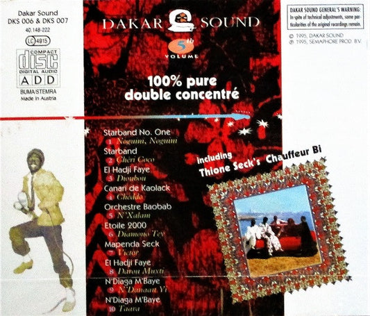Various / Thione Seck Et Son Ensemble : Dakar Sound Volume 5 "100% Pure Double Concentré" / Chauffeur Bi (CD, Comp + CD, Album, RE)