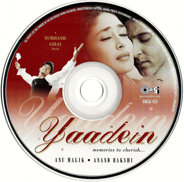 Anu Malik : Yaadein ... (CD)