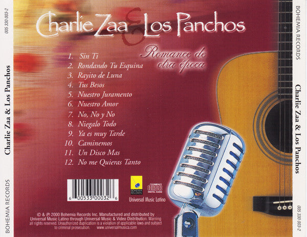 Charlie Zaa & Trio Los Panchos : Romance De Otra Epoca (CD, Album)