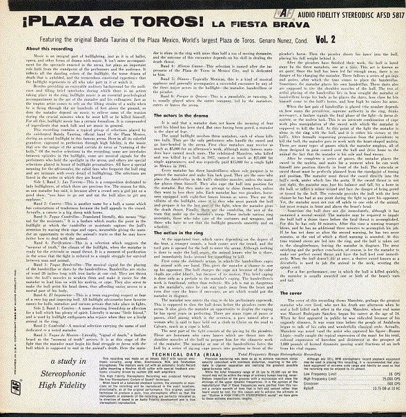 Banda Taurina : Plaza De Toros! La Fiesta Brava Vol. 2 (LP, Album)