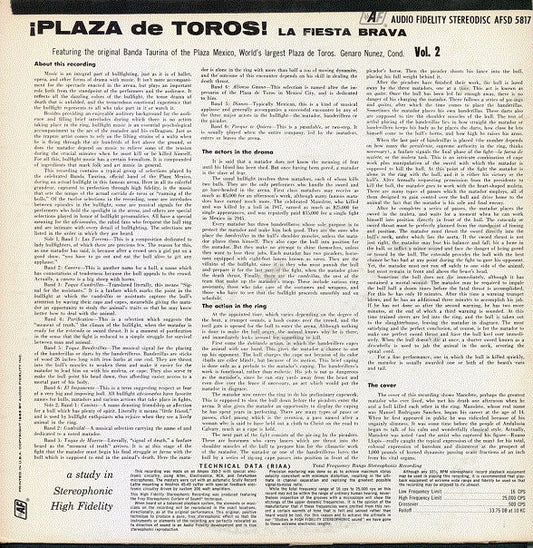 Banda Taurina : Plaza De Toros! La Fiesta Brava Vol. 2 (LP, Album)