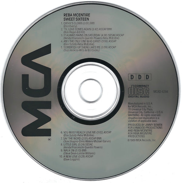 Reba McEntire : Sweet Sixteen (CD, Album)