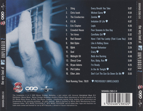 Various : The Very Best Of MTV Unplugged 2 (CD, Comp)