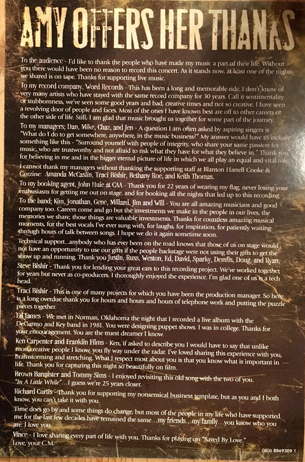 Amy Grant : Time Again...Live (DVD-V, NTSC)