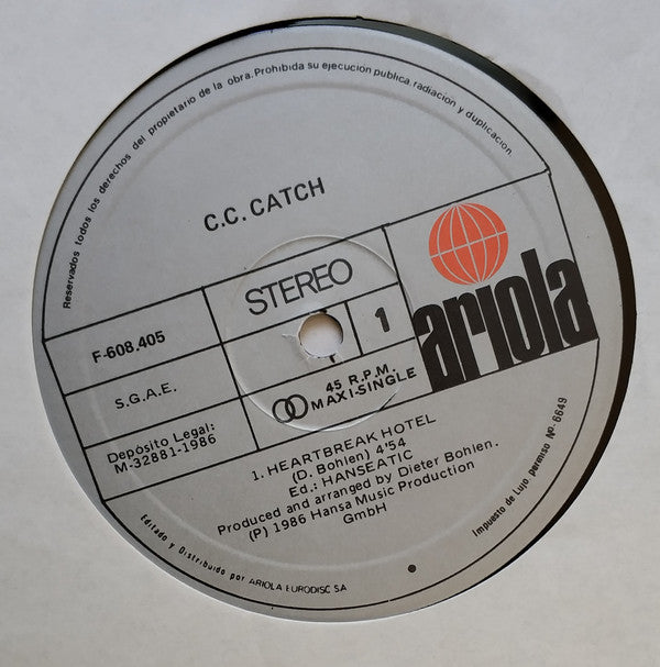 C.C. Catch : Heartbreak Hotel ·Room 69 - Mix· (12", Maxi)