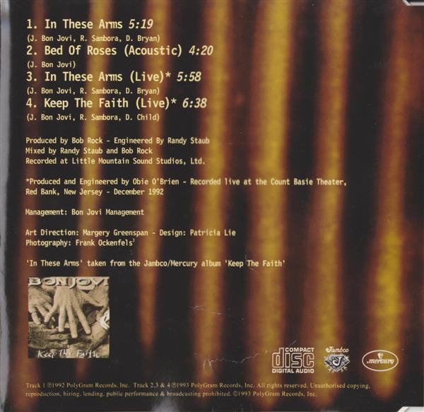 Bon Jovi : In These Arms (CD, Single)