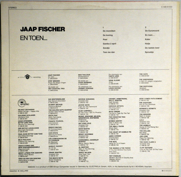 Jaap Fischer : En Toen.... (LP, Comp, RE)