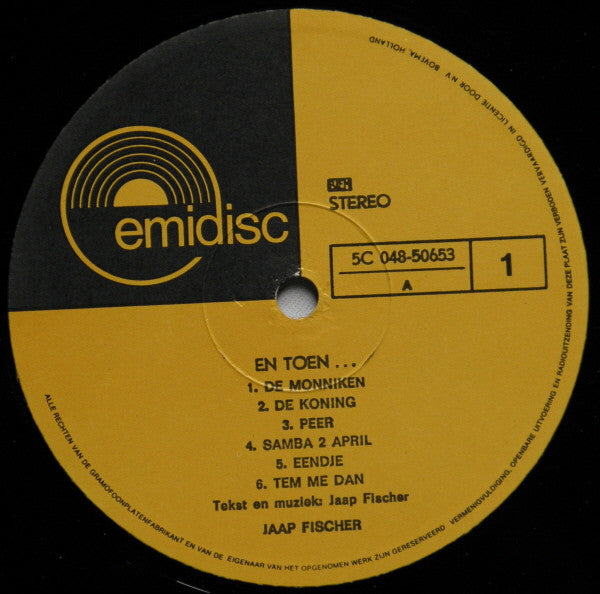 Jaap Fischer : En Toen.... (LP, Comp, RE)