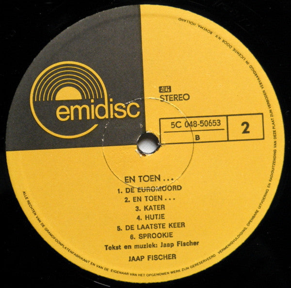 Jaap Fischer : En Toen.... (LP, Comp, RE)