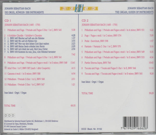Johann Sebastian Bach : Die Orgel, Königin Der Instrumente / The Organ, Queen Of Instruments (2xCD, Comp)
