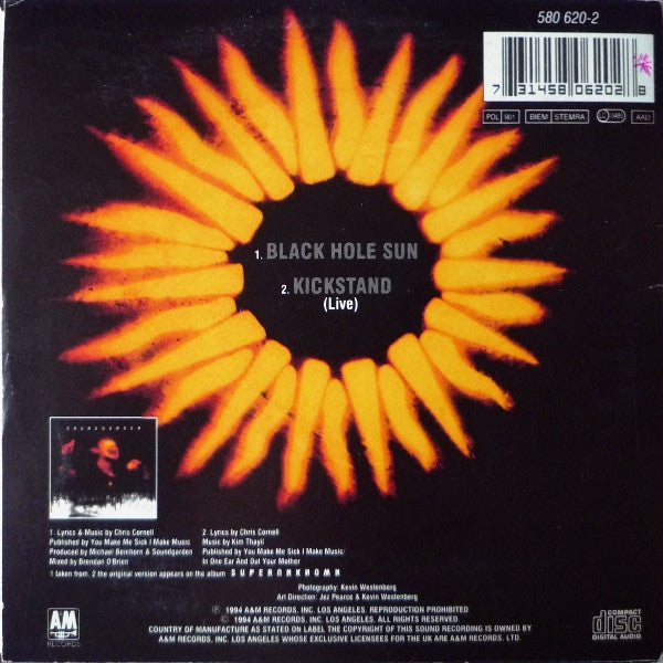 Soundgarden : Black Hole Sun (CD, Single, Car)