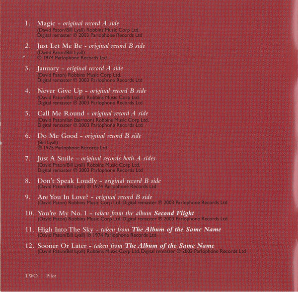 Pilot : A's, B's & Rarities (CD, Comp, RE)