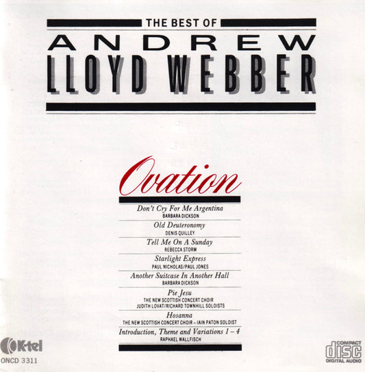 Andrew Lloyd Webber : Ovation - The Best Of Andrew Lloyd Webber (CD, Comp)