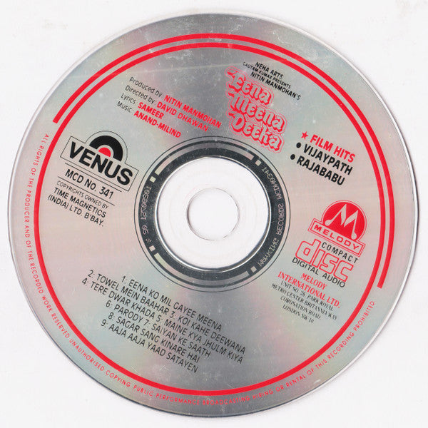 Sameer, Anand Milind : Eena Meena Deeka (CD)