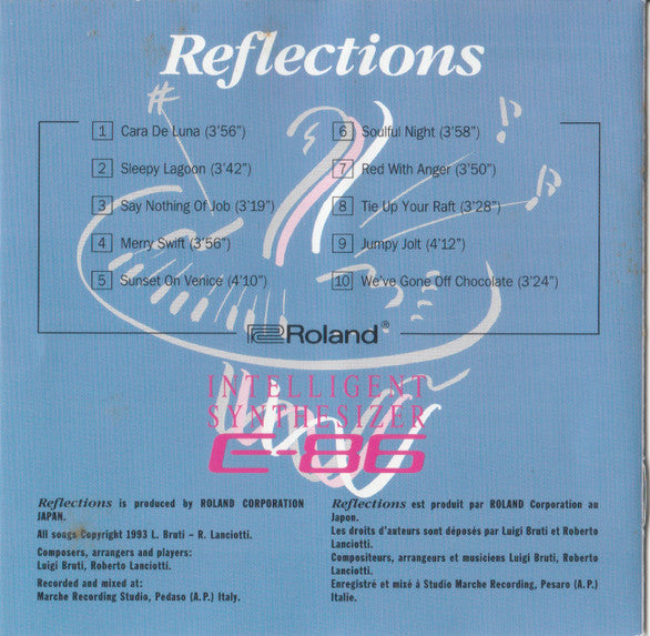 Luigi Bruti, Roberto Lanciotti : Reflections - Intelligent Synthesizer E-86 (CD)