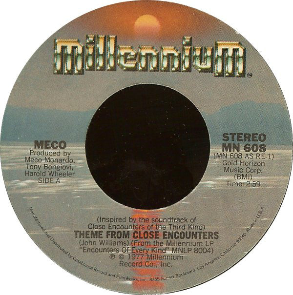 Meco Monardo : Theme From Close Encounters (7", Single, Styrene)