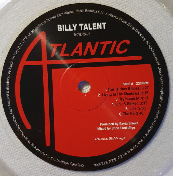 Billy Talent : Billy Talent (LP, Album, Num, RE, Tra)