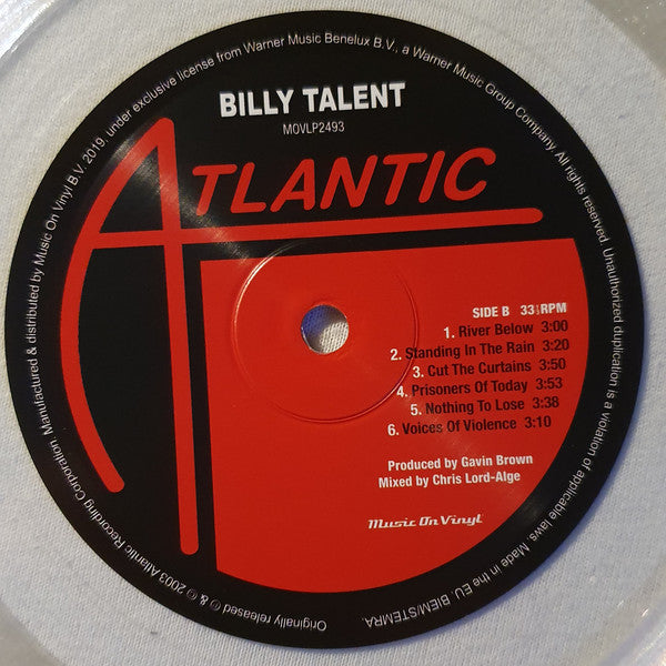 Billy Talent : Billy Talent (LP, Album, Num, RE, Tra)