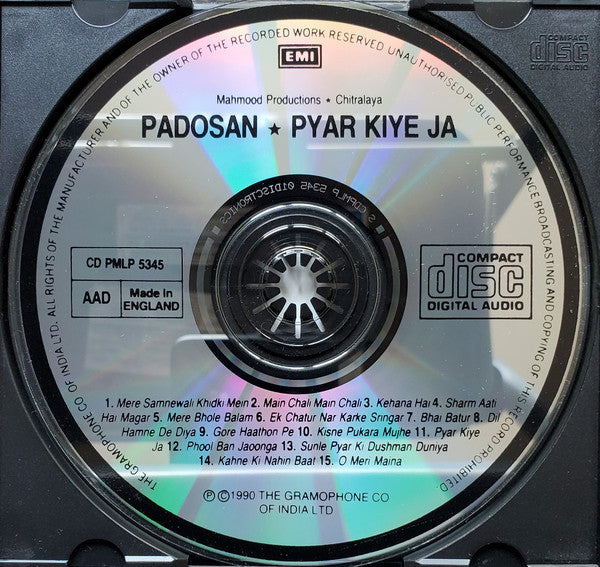 R. D. Burman / Laxmikant-Pyarelal : Padosan / Pyar Kiye Ja (CD, Comp)