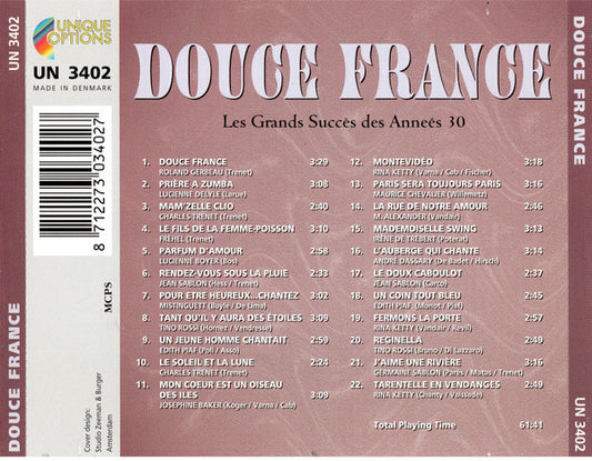 Various : Douce France (Les Grands Succes Des Anneés 30) (CD, Comp)