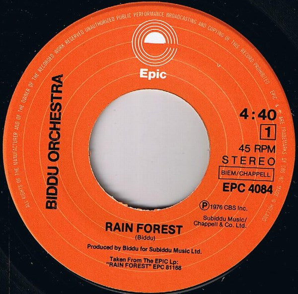 Biddu Orchestra : Rain Forest (7")